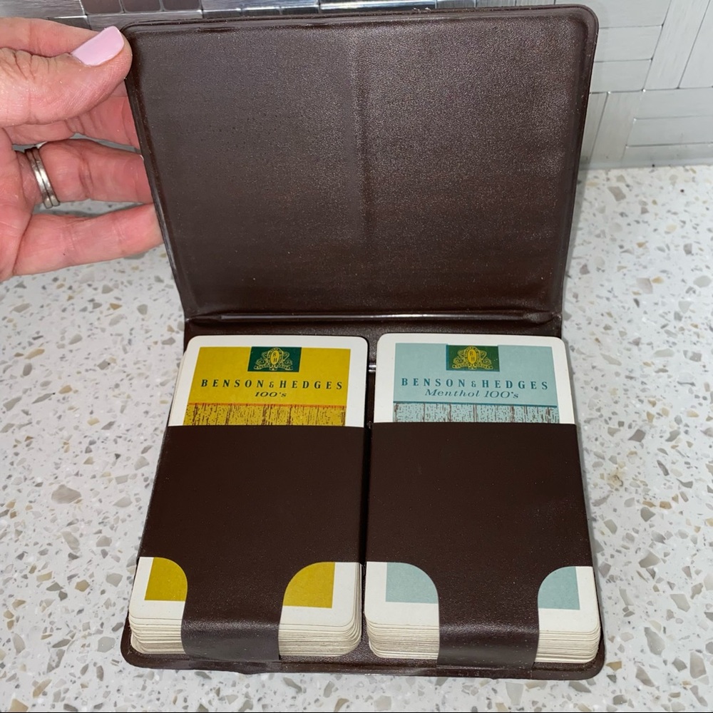 Vintage BENSON & HEDGES 100's & Menthol 100's (2) Decks Playing Cards with Case